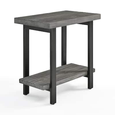 Carbon Loft Lawrence Metal and Reclaimed Wood End Table with Shelf
