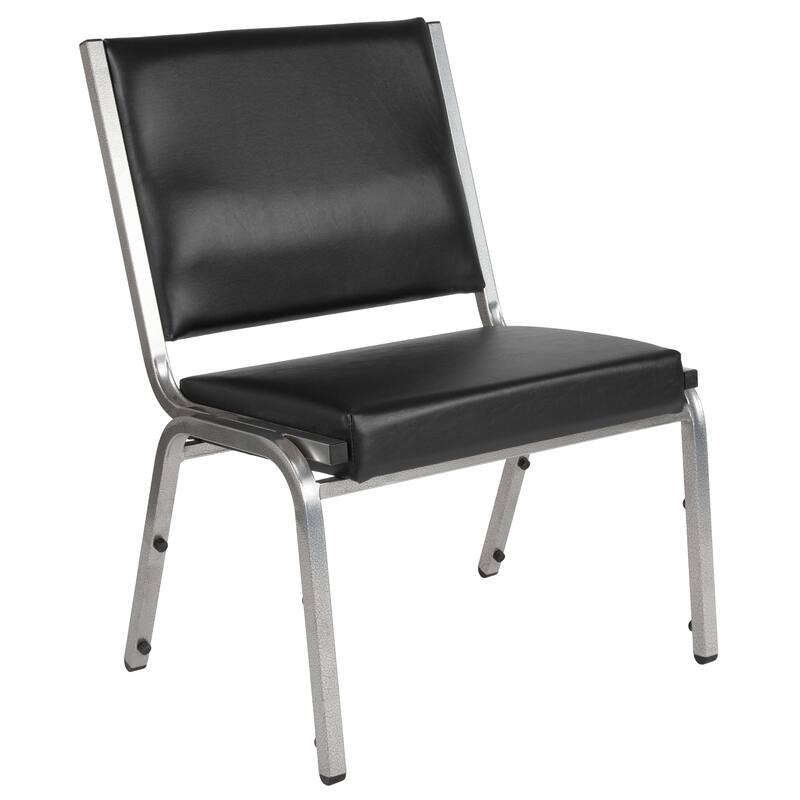 4 Pack HERCULES Series 950 lb. Rated Black Fabric Bariatric Medical Reception Chair