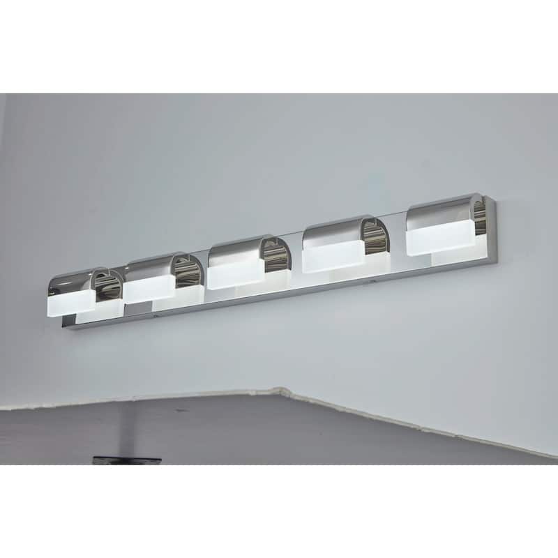 5-Light LED Vanity Lights Over Mirror Bath Wall Lighting