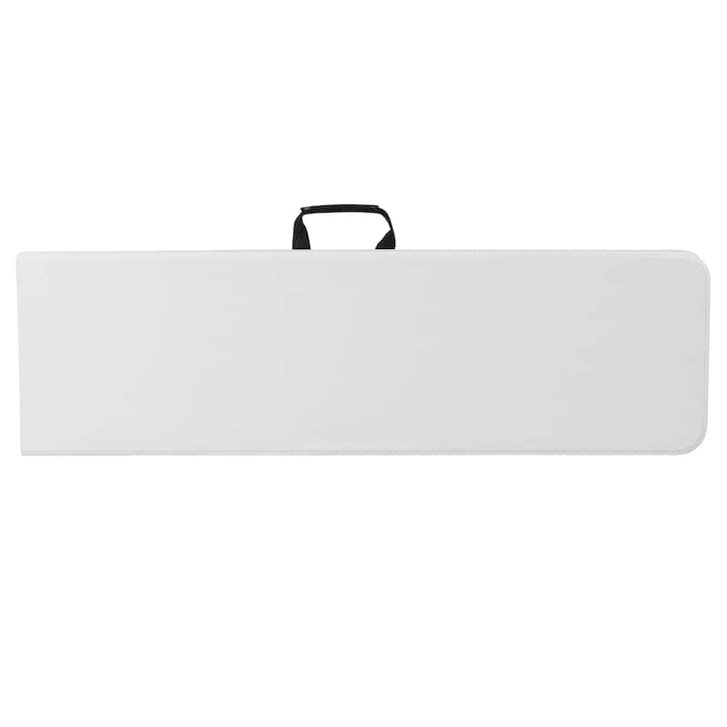 10.25"W x 71"L Bi-Fold Granite White Plastic Bench with Carrying Handle