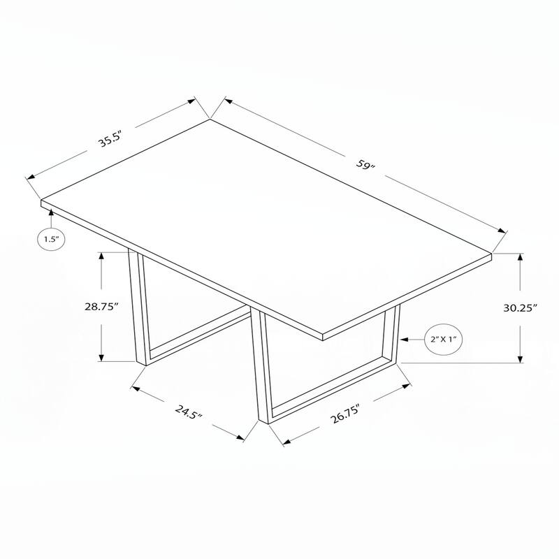 Dining Table, 60" Rectangular
