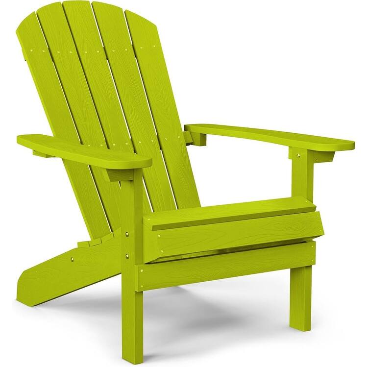 WINSOON All Weather HIPS Outdoor Plastic Adirondack Chairs - Kelly Green