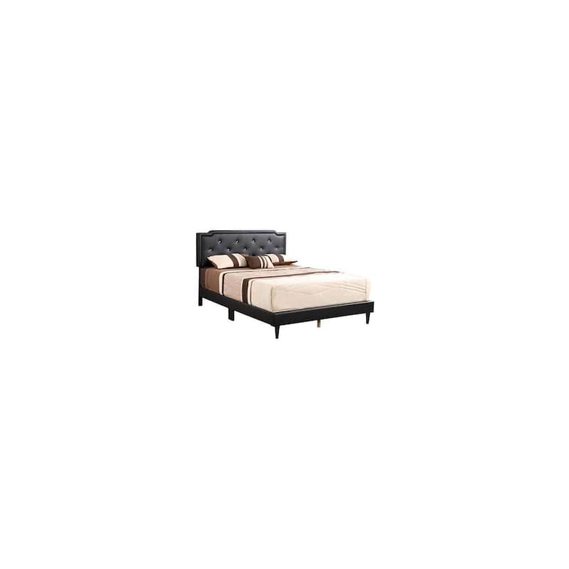 Black Full Bed with Casual Contemporary Style, Sleek Finish and Durable Frame for Comfortable Bedroom Spaces