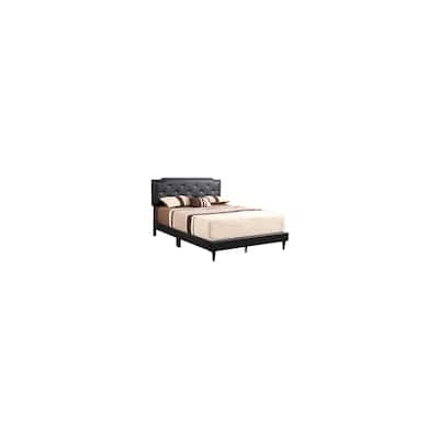 Black Full Bed with Casual Contemporary Style, Sleek Finish and Durable Frame for Comfortable Bedroom Spaces