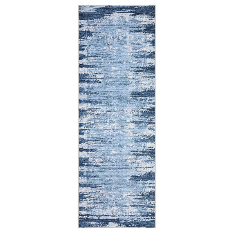 Washable Area Rugs for Living Room Modern Abstract Rug Non Slip Non Shedding Stain Resistant Carpet