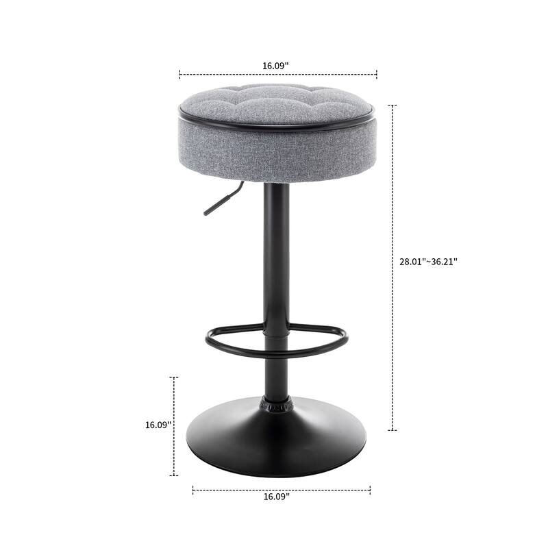 Elegant Stylish Set of 2 Bar Stools with Removable Seat Top