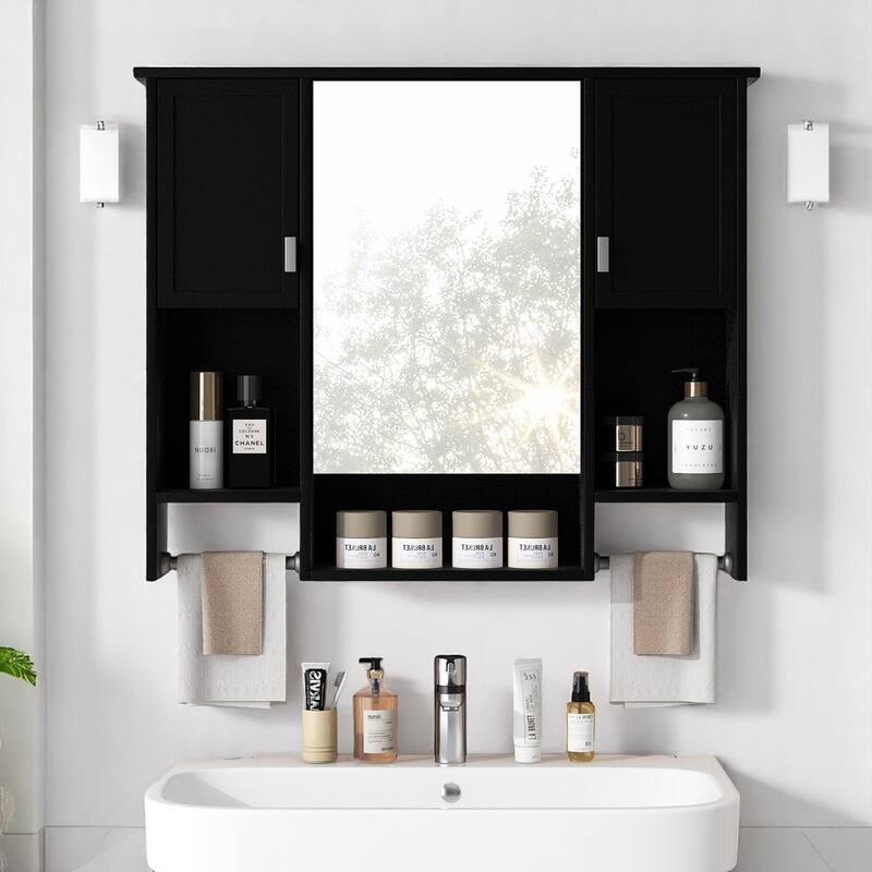 Modern 30 Inch Freestanding Bathroom Vanity with Ceramic Sink, U-Shape Drawer, 4 Drawers & Painted MDF Frame