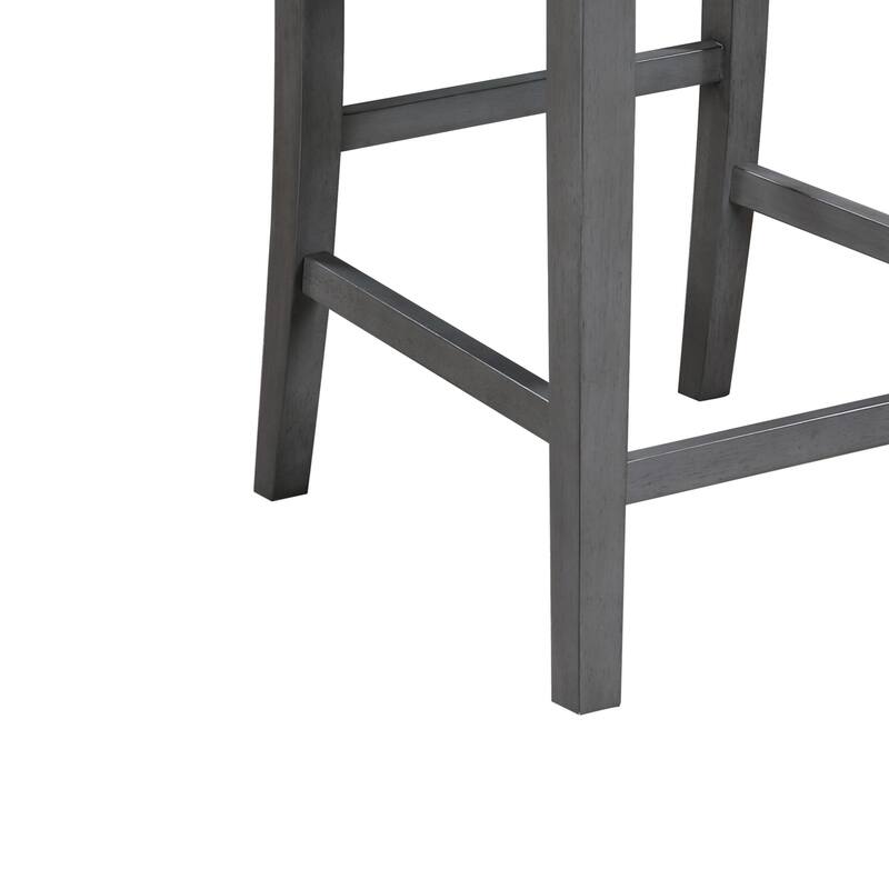 Small Space Counter Height Dining Table with Shelves and 2 Chairs