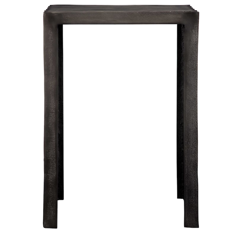 Textured Sculptural End Accent Table - 23.25" - Antique Gray