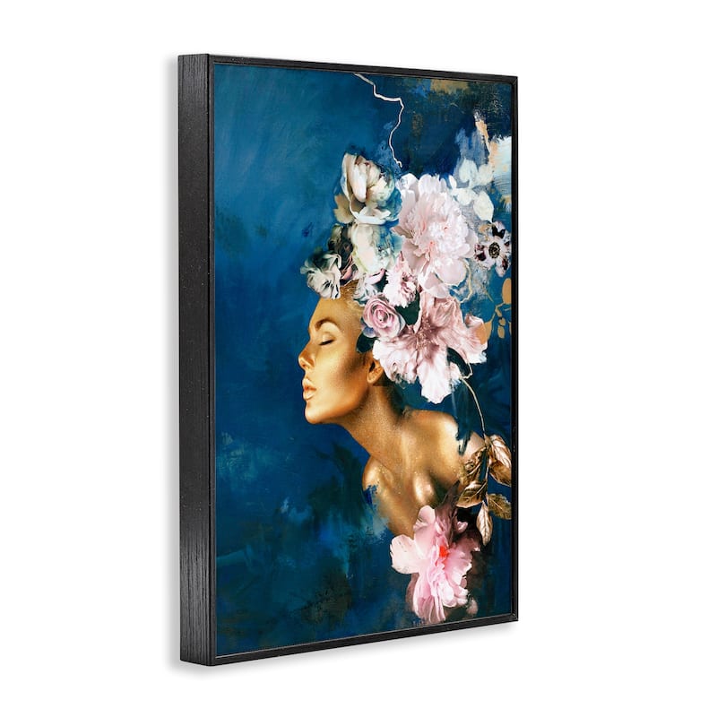 Stupell Sophisticated Floral Woman Framed Giclee Art Design By Design Fabrikken
