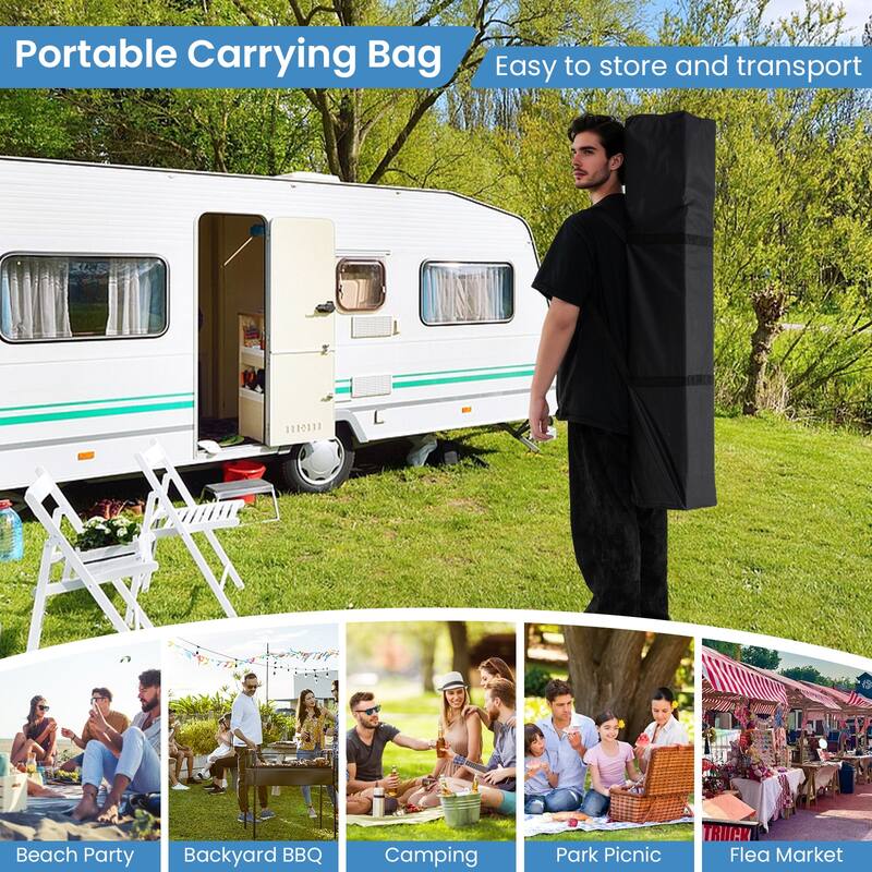 Costway 10 X 10 FT 1-Person Setup Pop up Canopy Tent with 1-Push - See Details