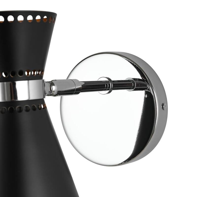 Mid-Century Modern 1-Light Adjustable Head Hourglass Wall Sconce