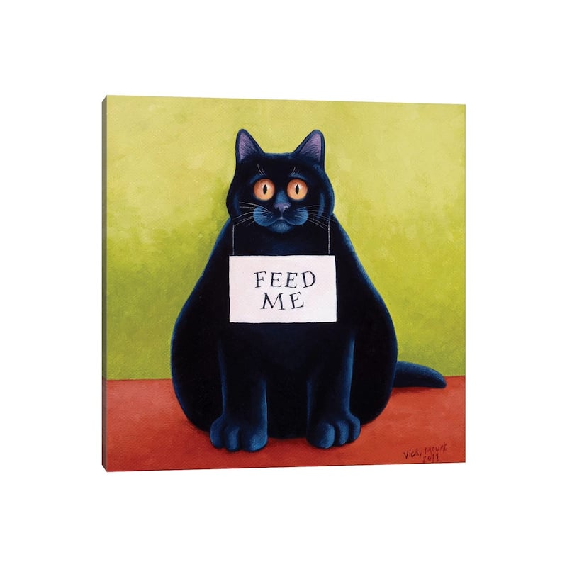iCanvas "Fat Cat" by Vicky Mount Canvas Print