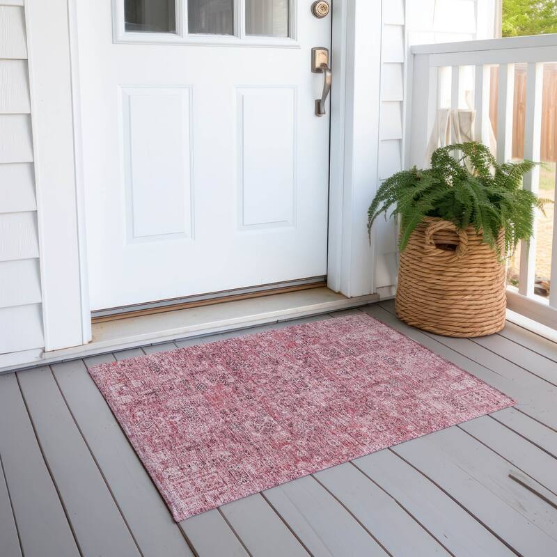 Machine Washable Indoor/ Outdoor Chantille Vintage Traditional Rug