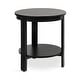 preview thumbnail 21 of 117, Kate and Laurel Foxford Round Wood Side Table 22x22x24 - Black