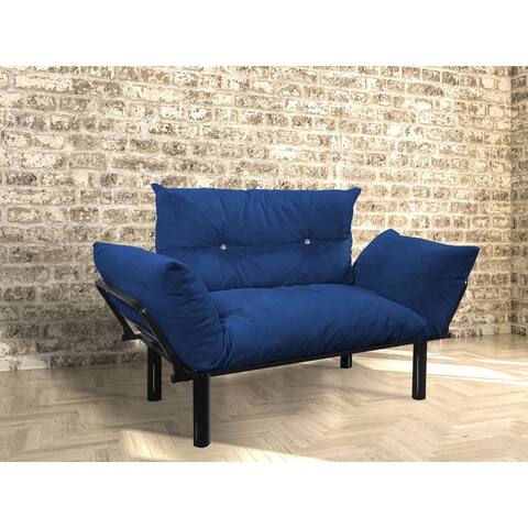 Foam and Metal Contemporary Loveseat