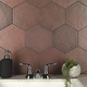 preview thumbnail 9 of 18, Merola Tile Heritage Hex Wine 7" x 8" Porcelain Floor and Wall Tile