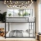 preview thumbnail 1 of 6, Full Over Full High Quality Matal Frame Bunk Bed, Space-Saving Loft Bed With Safety Guard Rails, Easy Assemble Black