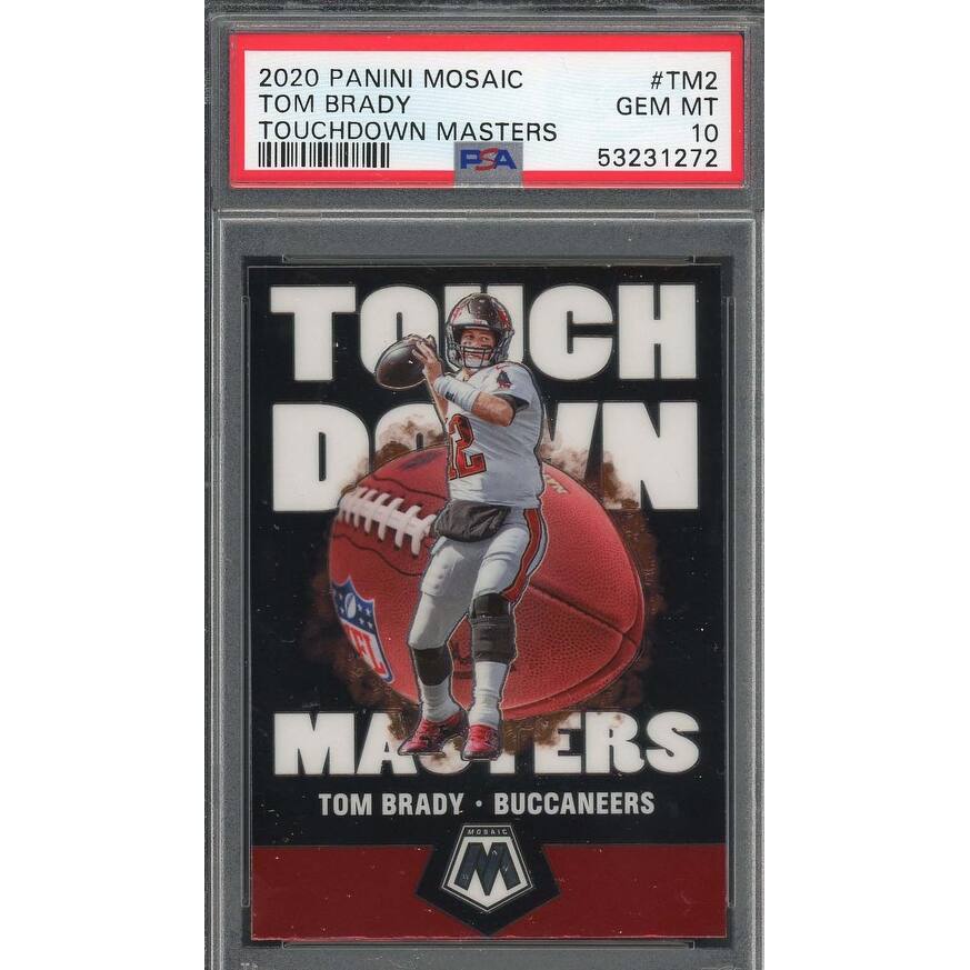 Tom Brady 2020 Panini Mosaic Touchdown Masters Football Card #TM2 Graded PSA 10 - 8'6" x 11'6"