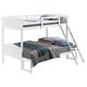 preview thumbnail 5 of 32, Twin over Full Bunk Bed with Camelback Headboard & Guardrails, White