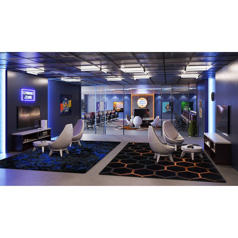 Eruption Area Rug - 5'4" x 7'8" - Sapphire