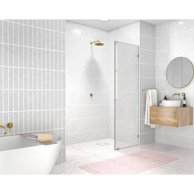 Glass Warehouse 78" x 23" Frameless Shower Door - Single Fixed Panel