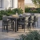 preview thumbnail 8 of 17, Tahoe 9-Piece Outdoor Patio Aluminum Dining Set With Extendable Table by Modway Gray Charcoal