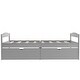 preview thumbnail 6 of 16, Twin Size Wood Platform Bed with Two Drawers, Grey