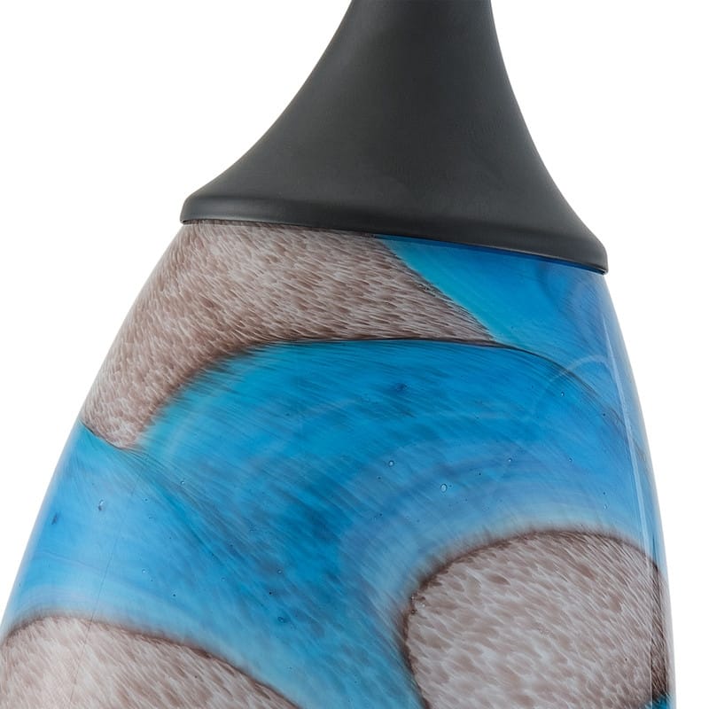 Black Metal and Glass Pendant Light for Kitchen Island Dining Room