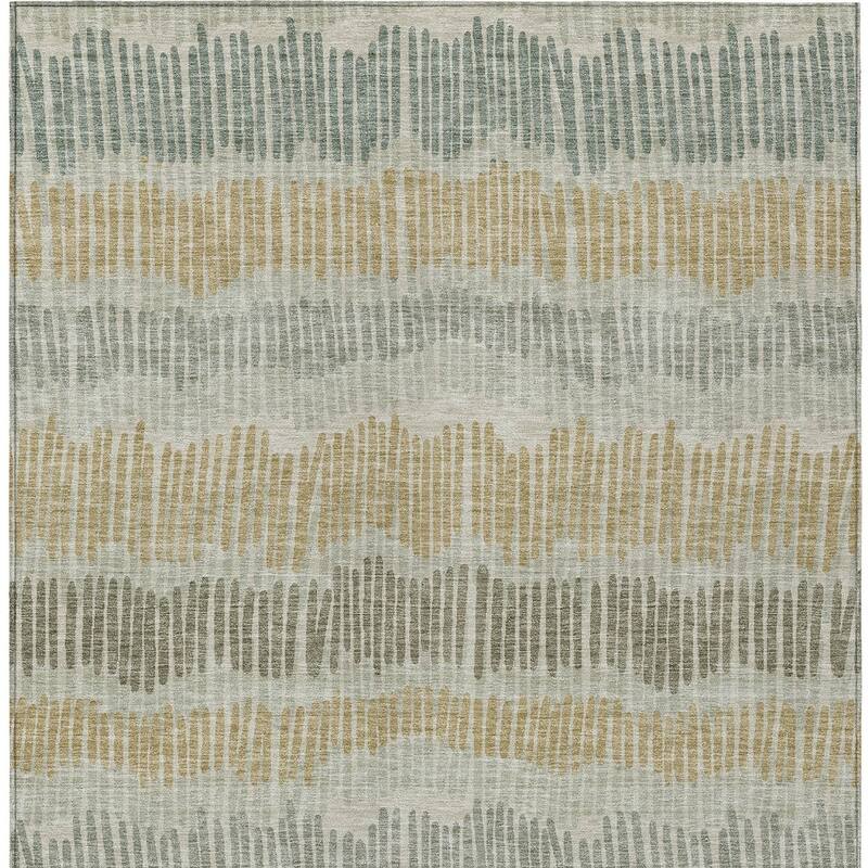 HomeRoots Striped Transitional Rectangle Outdoor Rug