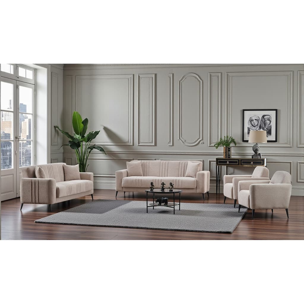Naturev 3 Pieces Living Room Sets 2 Sofa 1 Chair