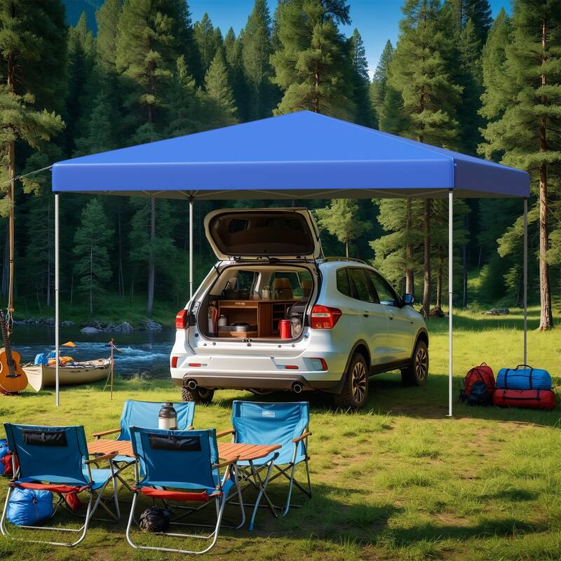 Pop Up Canopy Tent – Outdoor Shade Gazebo with Storage Bag & Sandbags,Easy Setup Canopy for Patio, Camping, Beach