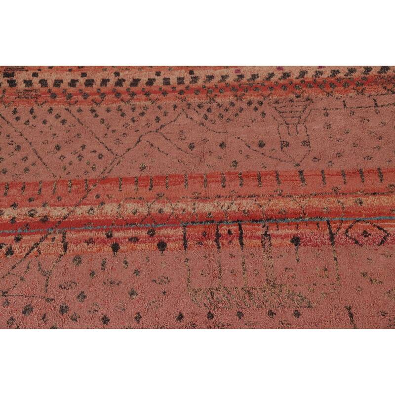 Moroccan Oriental Large Area Rug Handmade Wool Carpet - 11'4"x 19'5"