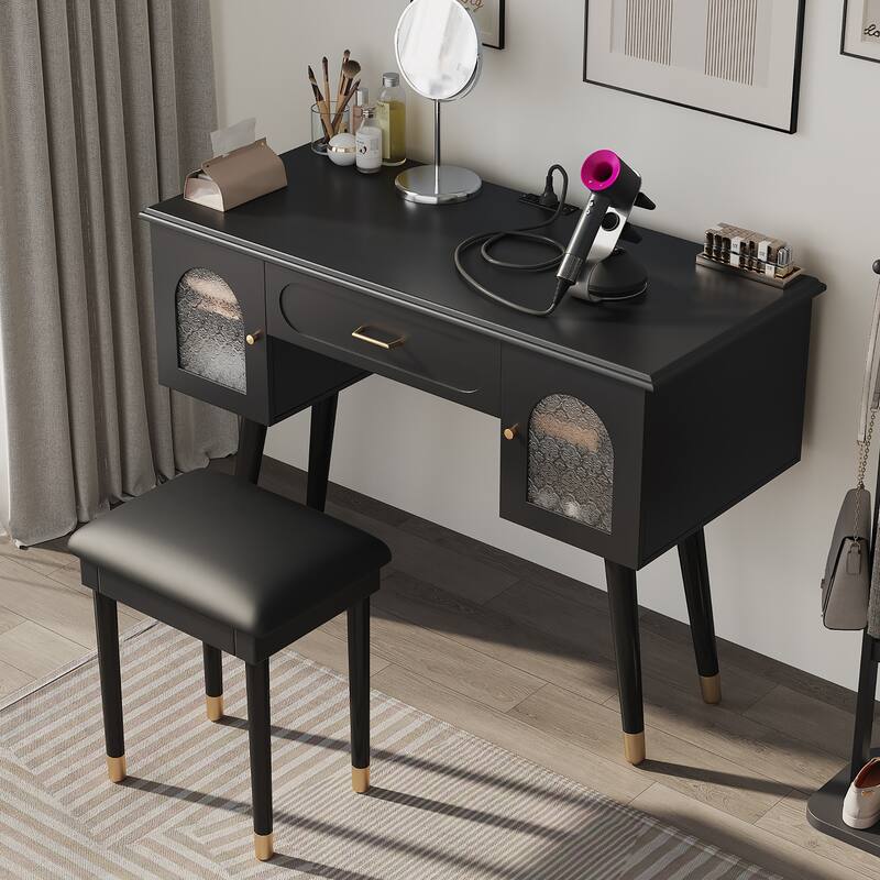 Elegant Vanity Makeup Table & Chair Set, Modern Dressing Table