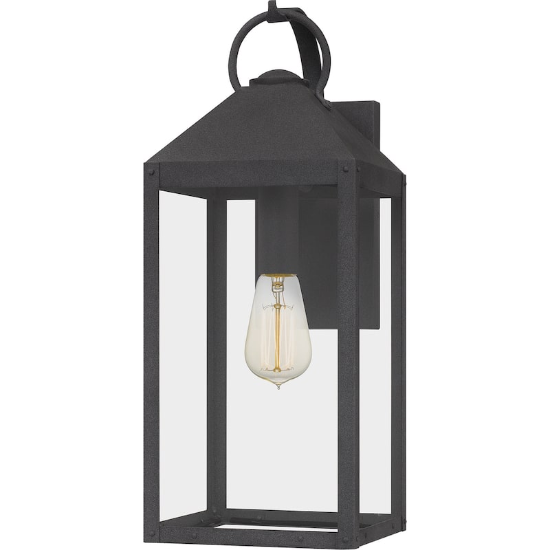 Thorpe 1-Light Outdoor Wall Mount in Mottled Black