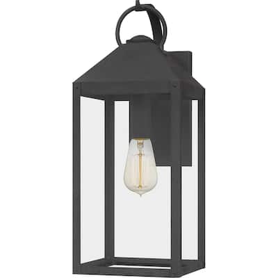 Thorpe 1-Light Outdoor Wall Mount in Mottled Black