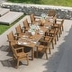preview thumbnail 1 of 36, WINSOON 12-Piece HIPS All Weather Outdoor Patio Dining Sets with Umbrella Hole& Aluminum Frame,2-Table 10-Chairs Teak