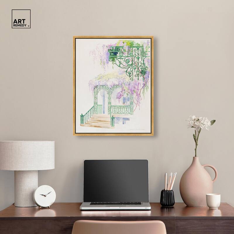 Cast Iron Porch Railing Canvas by Art Remedy