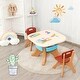 preview thumbnail 7 of 20, Kid-Friendly Activity Table & Chair Set with Built-in Storage for Creative Play