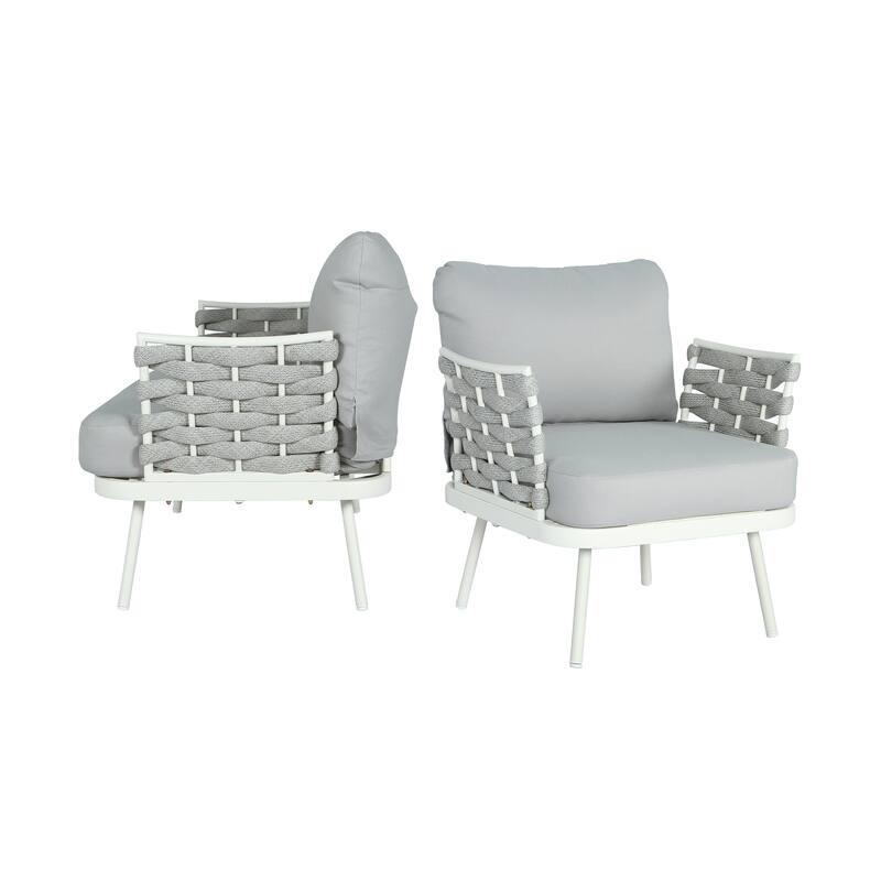 Christopher Knight Home - Langdon Patio Steel Club Chair（Set of 2）