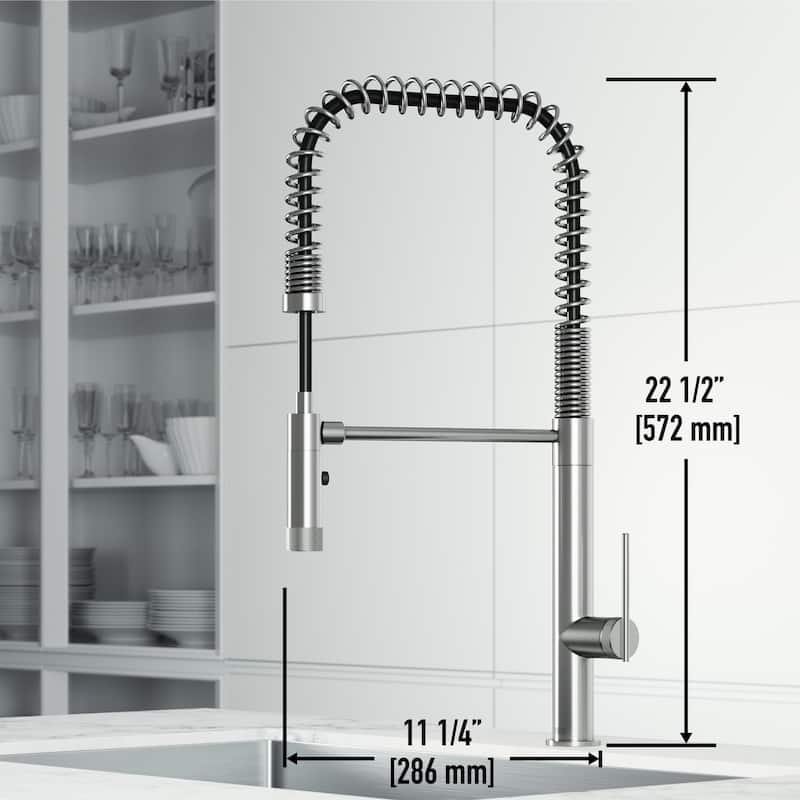 VIGO Sterling 23" H Single Handle Pull-Down Sprayer Kitchen Faucet