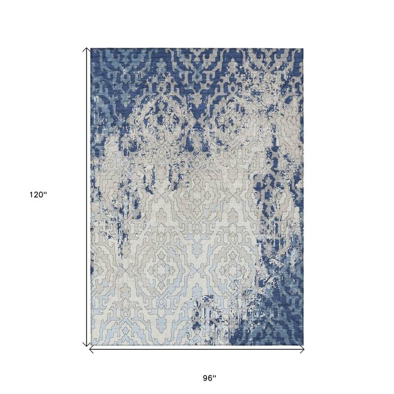 HomeRoots Medallion Transitional Rectangle Outdoor Rug