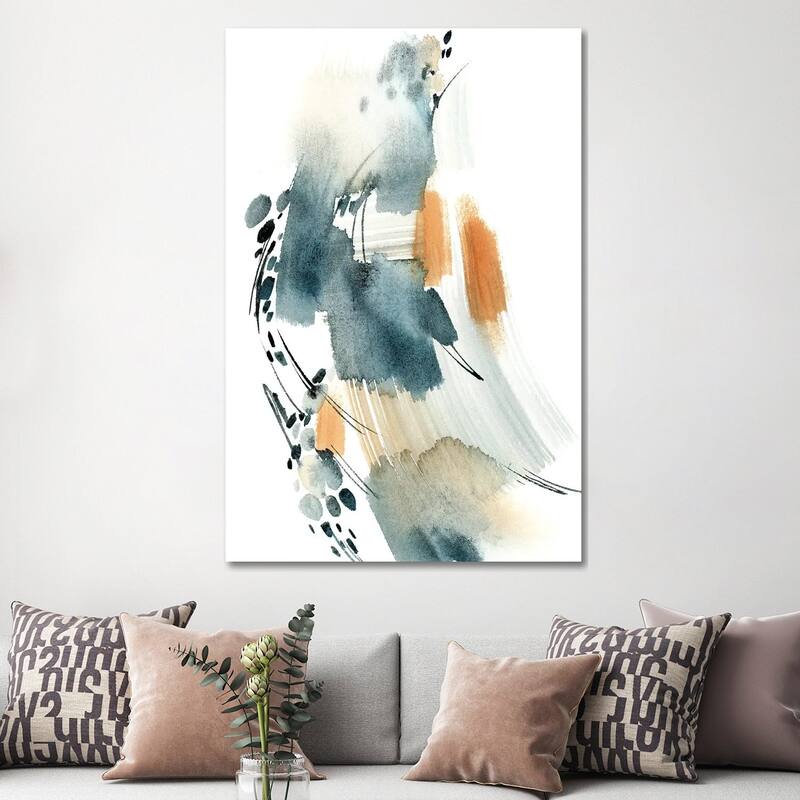 iCanvas "Abstract In Blue And Terracotta" by Sophie Rodionov Canvas Print