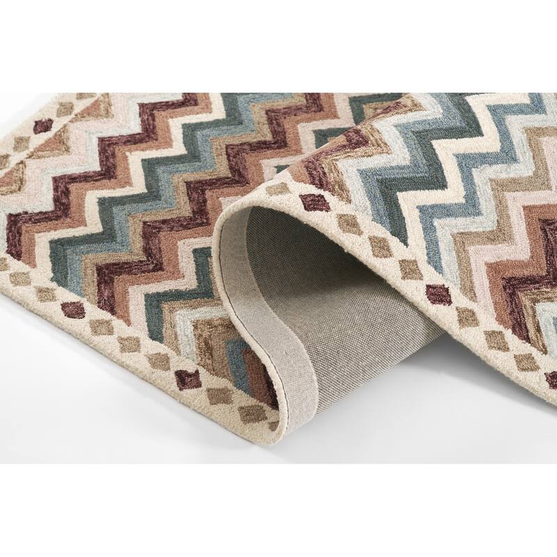 Erin Gates by Momeni Abbott Zigzag Stripe Hand Tufted Wool Area Rug