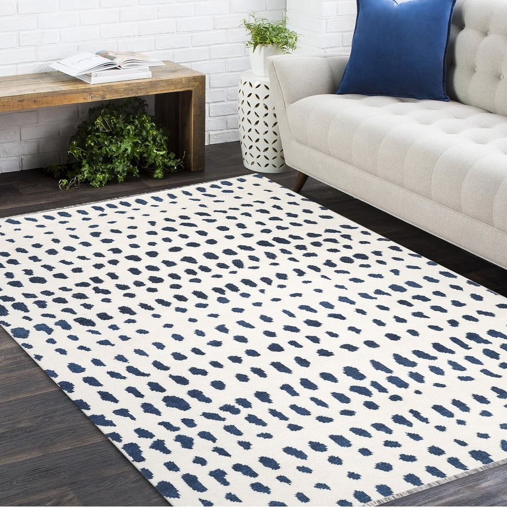 Overton Handmade Boho Animal Print Area Rug