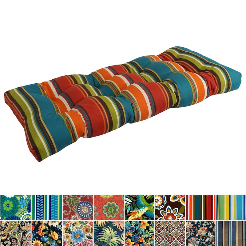 42-inch by 19-inch Tufted Indoor/Outdoor Loveseat/Bench Cushion - 19" x 42"