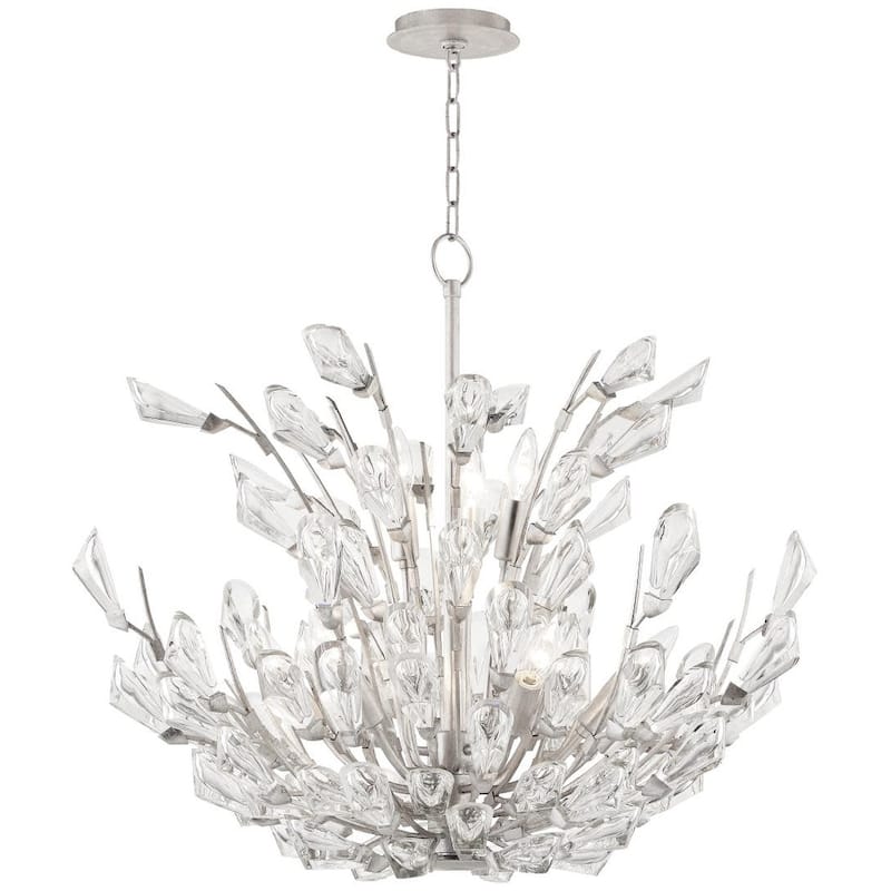 Hudson Valley Lighting Tulip 9 Light 28" Wide Crystal Chandelier - Silver