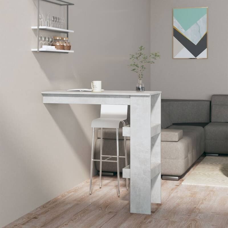 vidaXL Wall Bar Table Kitchen Bar Dining Table Computer Desk Engineered Wood - 40.2" x 17.7" x 40.7"