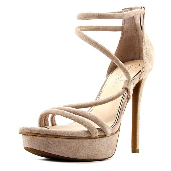 Jessica Simpson Caela Open Toe Suede Platform Heel