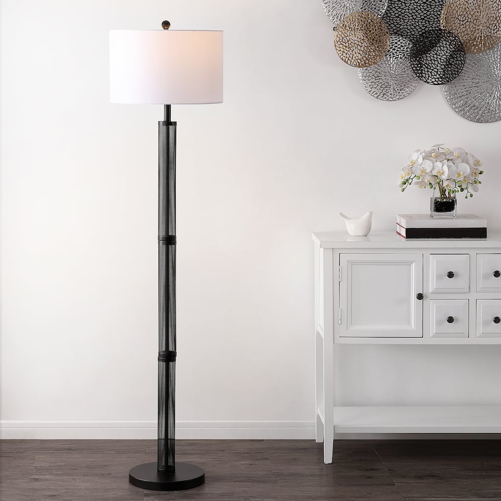 SAFAVIEH Lighting Keranka 65-inch Floor Lamp - 19" W x 19" D x 65" H - Black - 19Wx19Dx65H